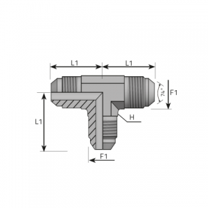 Tee male adapter JIC. (TMJ)